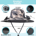 Solar Powered Fan Cap, High Wind Power, Summer Outdoor, Cross-border, Large Brim, Uv Fishing, Sun Visor, Hiking Cap.