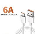 Type-C Fast Charging Cable 6A for Smartphones - Premium Quality. 