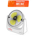 Compact Fan INDIANA brand Portable Mini Desk Fan Rechargeable Table Fans with Battery USB Type C Cable Wire Three-Speed Wind for Car Outdoor Household Use. 
