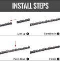 Bicycle Chain . Hycline Bike Chain 6/7/8-Speed,Bicycle Chain 1/2x3/32 Inch,Special Steel for Road Mountain Racing Cycling (116 Links). 