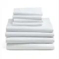 100% cotton white bed sheet single double and queen size available. 