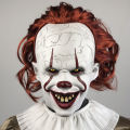 Creepy Pennywise Joker Mask Cosplay Horror Evil Demon Clown Killers Latex Helmet Halloween Carnival Party Costume Props s. 