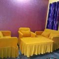 Sofa Cover 2 + 2 + 1 = 5 Seater Stitched Spandex Fabric (Customize Design) - sofa cover marron. 