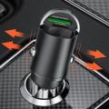 100W Car Charger Type USB C Dual Port Fast Charging For iPhone    Pull Ring Socket Cigarette  Charger. 