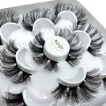GROINNEYA 5 Pairs 3D Mink Lashes Soft Dramatic Fluffy 3D Mink False Eyelashes Thick Wispy Natural Mink Lashes False Eyelashes. 