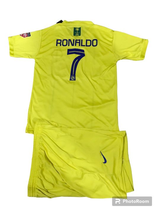 Cristiano%20Ronaldo%20Al-Nassr%20FC%202023-24%20full%20kit%20(home)%20T-Shirt/short%20Availble%20half%20selves%20for%20adults%20-%20Image%202