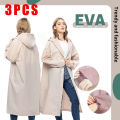 2024 Long raincoat for women and men Thickened waterproof raincoat for adults outdoor hiking camping rain hat raincoat. 