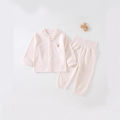 Autumn Baby High Waist Warm Pants Winter Fleece Lined Cotton Underwear Unisex Infant Sleepwear with Open Crotch Loungewear. 