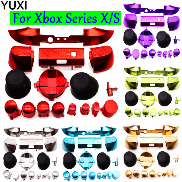 YUXI For Xbox Series S X Controller Replacement Buttons Chrome Plated LB RB LT RT Bumpers Triggers D-pad ABXY