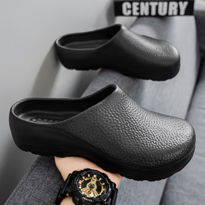 Men's and Women's Couple's Chef Shoes, Waterproof, Oil-Proof, Non-Slip Kitchen Shoes, Slip-On, Closed-Toe, Lazy Slippers