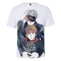 Kids And Mens Summer t shirts Japanese Anime Jujutsu Kaisen Gojo Boys T-shirt Summer Oversized Harajuku Casual Sport Streetwear.