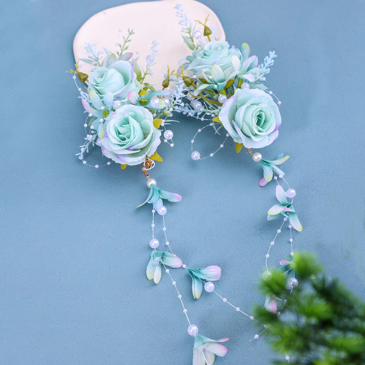 Chinese%20retro%20bridal%20headpiece%201%20pair%20of%20pink%20floral%20tassel%20hair%20clips%20Wedding%20party%20performance%20headband%20Hair%20accessories%20-%20Image%207