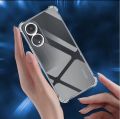 High Quality Oppo A3X A3 X , A 18 A18 , A38 ,  A5 Pro , Reno 12F, 12 F Anti Shock Air Bag Protected transparent Clear Back Cover Back Case. 