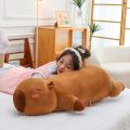 Kawaii Capybara Plush Toy Stuffed Capibara Fluffy Doll Long Sleep Soft Pillow Sofa Cushion Nap Sleeping Toys for School Xmas.