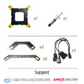 Teucer 120/240/360mm CPU Water Cooler Efficient Liquid Cooling Heatsink Colorful Radiator For LGA 20XX 1700 1200 115X AM4 AM5. 