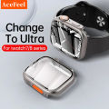Glass+Case for Apple Watch 44mm 45mm 41mm 40mm 42mm 38mm Screen Protector Cover Change Ultra Bumper iWatch Series 8 7 SE 6 5 3.