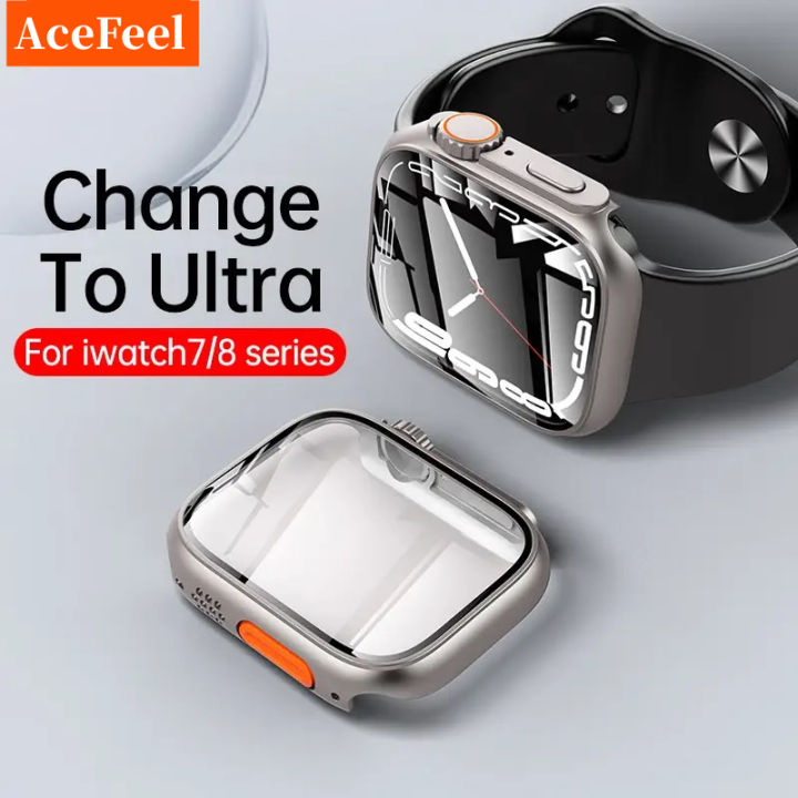 Glass+Case%20for%20Apple%20Watch%2044mm%2045mm%2041mm%2040mm%2042mm%2038mm%20Screen%20Protector%20Cover%20Change%20Ultra%20Bumper%20iWatch%20Series%208%207%20%20SE%206%205%203%20-%20Image%202