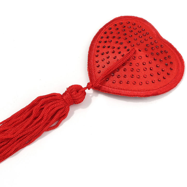 %20Women%201pair%20Love%20Heart%20Nipple%20Cover%20Reusable%20Rhinestone%20Breast%20Wear%20Tassel%20Silicone%20Nipple%20Pasties%20Bra%20Pads%20Chest%20Stickers%20-%20Image%204