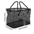 Portable Mesh Toiletry Bag Handle Quick Drying Large Capacity Bathroom Shower Travel Makeup Tote Handbag Organizer Basket. 