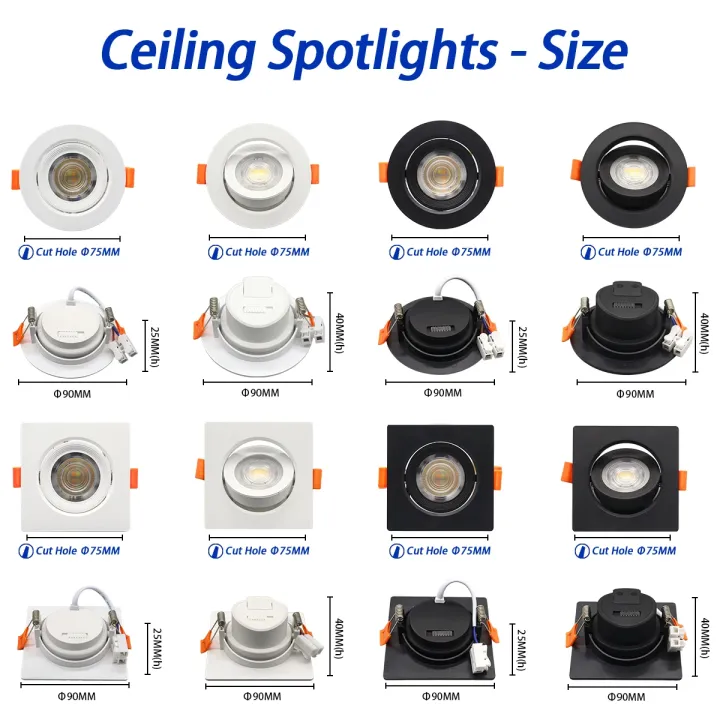 10pcs%20CCT%203000/4000/6500K%20Spot%20Led%20Downlight%20Anti-glare%20Ceiling%20Lamp%20Foldable%20Spotlights%20for%20BedRoom%20Bathroom%20Surface%20Mounted%20-%20Image%203