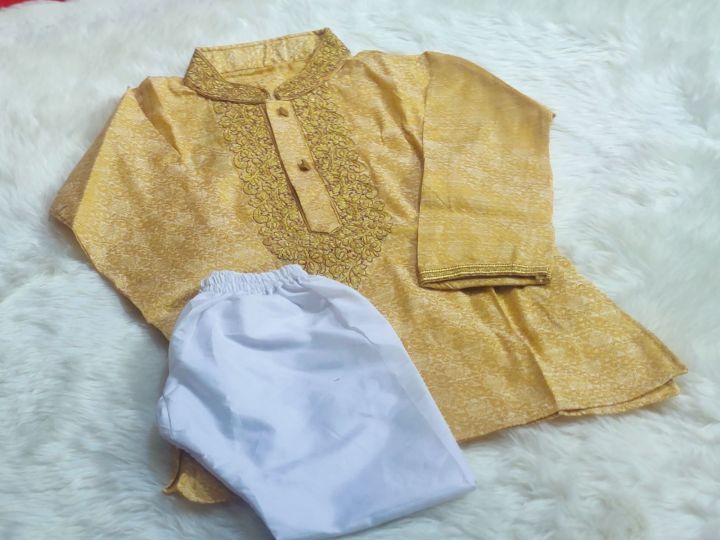 fasionable%20indian%20karchupi%20design%20boys%20panjabi%20-%20Image%203