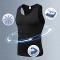 Mens Running Vests Compression Sleeveless Fitness Tight Quick Drying Training Tank Tops Breathable Moisture Basketball Gym Shirt.