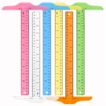 1Pc T-shaped Double Side Scale Ruler Drafting Drawing Tool Plastic School Office Supplies Stationery Accessory 30cm (Inch, Cm).