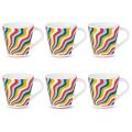 Larah by Borosil Novelty Series Kroma Opalware Mug, Set of 6 Tea/Coffee Mugs, 160 ml Each. 