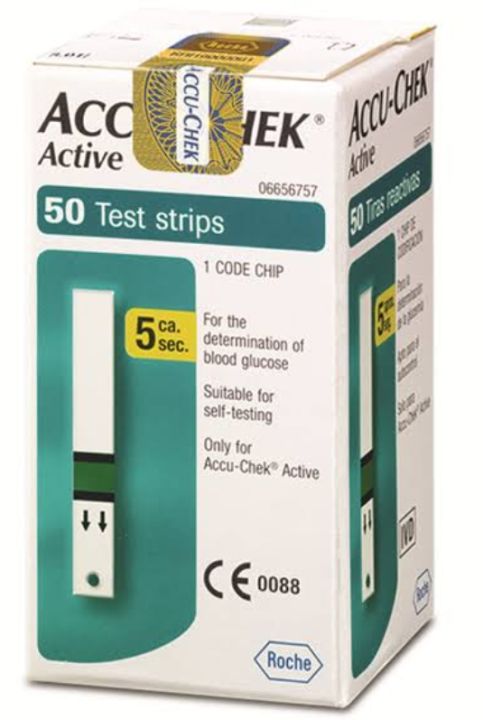 ACCUCHECK ACTIVE GLUCOMETER SUGAR TESTING STRIPS 1 X 50 + 25 ALCOHAL SWABS + 25 LANCETS