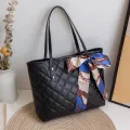 Large Capacity Lingge Embroidered BagTrendy Simple Scarf Tote Bag Southeast Asia Hot Selling One Shoulder Bucket Bag bags. 