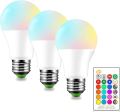 B22 LED RGB Colour Changing Light Bulbs with Remote Control, 9W. 