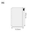 10Pcs A5 A6 A7 Binder Pocket Folders with Zipper for Notebook Waterproof PVC Document Filing Bag 6 Ring Notebook Divider. 