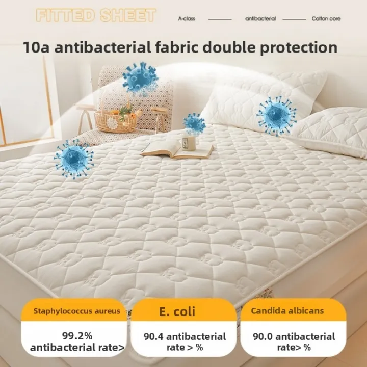 Microfiber%20Quilted%20Mattress%20Protector%20Antibacterial%20Anti-mite,%20Soft%20Breathable,%20Fitted%20Elastic%20Cover%20Fits%205-28cm%20Mattresses%20-%20Image%203
