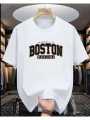 Unisex BOSTON COTTON PRINTED T-SHIRT ( Men & Women ). 