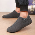 Men's Fuzzy Overlapping Slippers - Winter Warmth Indoor Home Shoes with Fuzzy Lining and Arch Support, Soft Cushioning Comfort,. 
