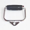 D-type single hand rubber pull gym equipment strength training handle big bird grip power up stirrup-handle steel grip for fitness machine with cable/new. 