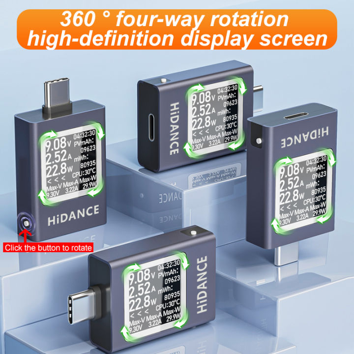 Programmable Dc Meter 13 in 1 DC 4.5-50V 0-12A Multi-function Digital Display DC Voltage ...