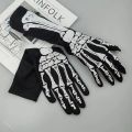 Halloween Skeleton Skeleton Gloves Trick Dark Wind Convex Gloves Skeleton Ghost Festival Costume. 