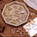 6pcs Korean Minimalist Style Gold Color Hair Catch Clips Women Hair Accessories Metal Hair Catchers. 