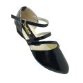 Black ladies courtshoes wedge heel shoes slippers choiceit footwears. 