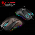 Hot sale HXSJ J900 Gaming Mice RGB Luminous lightweight Macro Programming Hollow Ergonomics Wired mouse for Laptop game Office. 