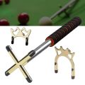 Stainless Steel Telescopic Billiards Pool Cue Removable Bridge Head Anti-Slip Retractable Billiard Bridge Stick Golden. 
