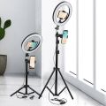 26cm Ring light , 8ft Tripode stand with Free Mobile holder.. 