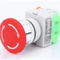 Switch emergency stop button mushroom head emergency stop button switch 22mm lay37. 