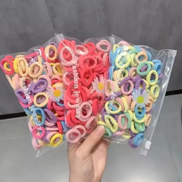 100pcs%20New%20Colorful%20Basic%20Nylon%20Ealstic%20Hair%20Ties%20Ponytail%20Hold%20Scrunchie%20%20Band%20Kid%20Fashion%20Hair%20Accessories%20for%20Girls%20-%20Image%202