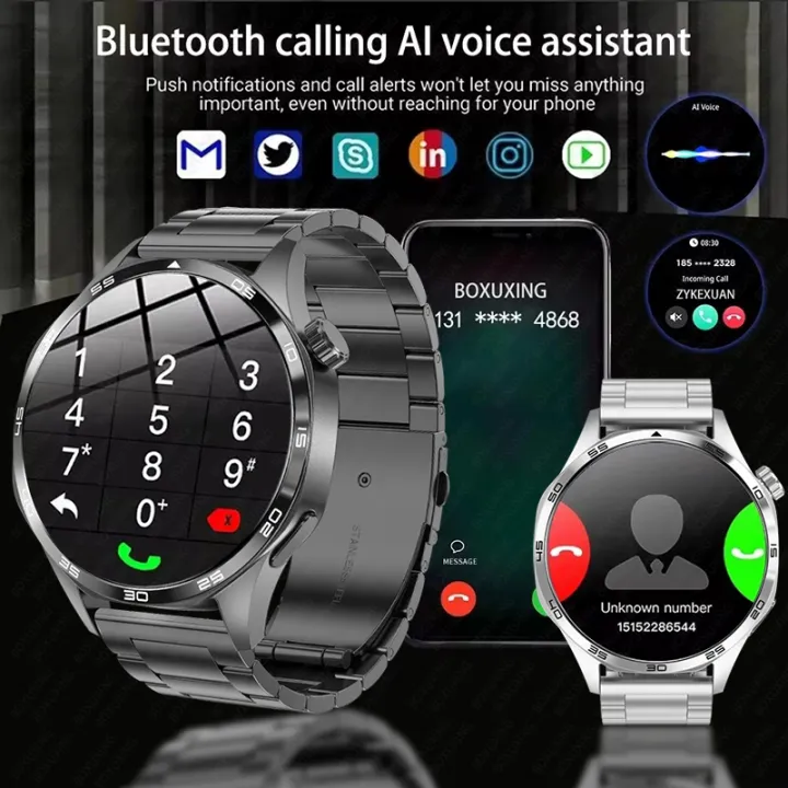 BOXUXING%202026%20New%20%20NFC%20Smart%20Watch%205%20Pro%20Men%20360*360%20AMOLED%20Screen%20Heart%20rate%20Bluetooth%20Call%20IP68%20Waterproof%20Man%20Smartwatch%20-%20Image%203