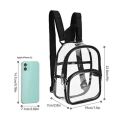Mini Clear Pvc Backpack Waterproof Transparent Storage Bag Casual Travel Toiletry Pouch Portable Student Stationery Organizer. 