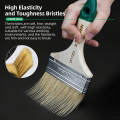 Wood Handle Paint Brush Natural Bristle Stiff Bristles for Oil Based Varnish Large Industrial Cleaning Brush Non Shedding. 