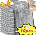 10 pcs Magic Cleaning Cloth  single -sided Metal Steel Wire Rags Kitchen Dish Pot Washdishing. 