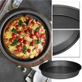 New Round Dish Deep Pizza Pan Non-stick Pie Tray Baking Kitchen Tool 24cm Steel. 